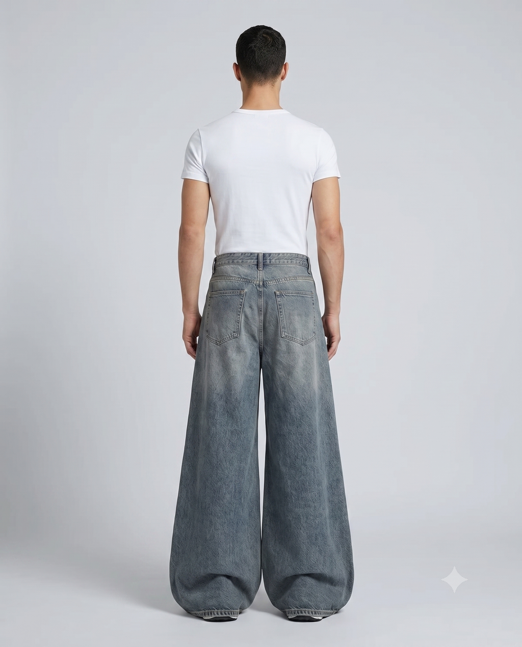 Big Easy Baggy Jeans — Flex Indigo on model — back view