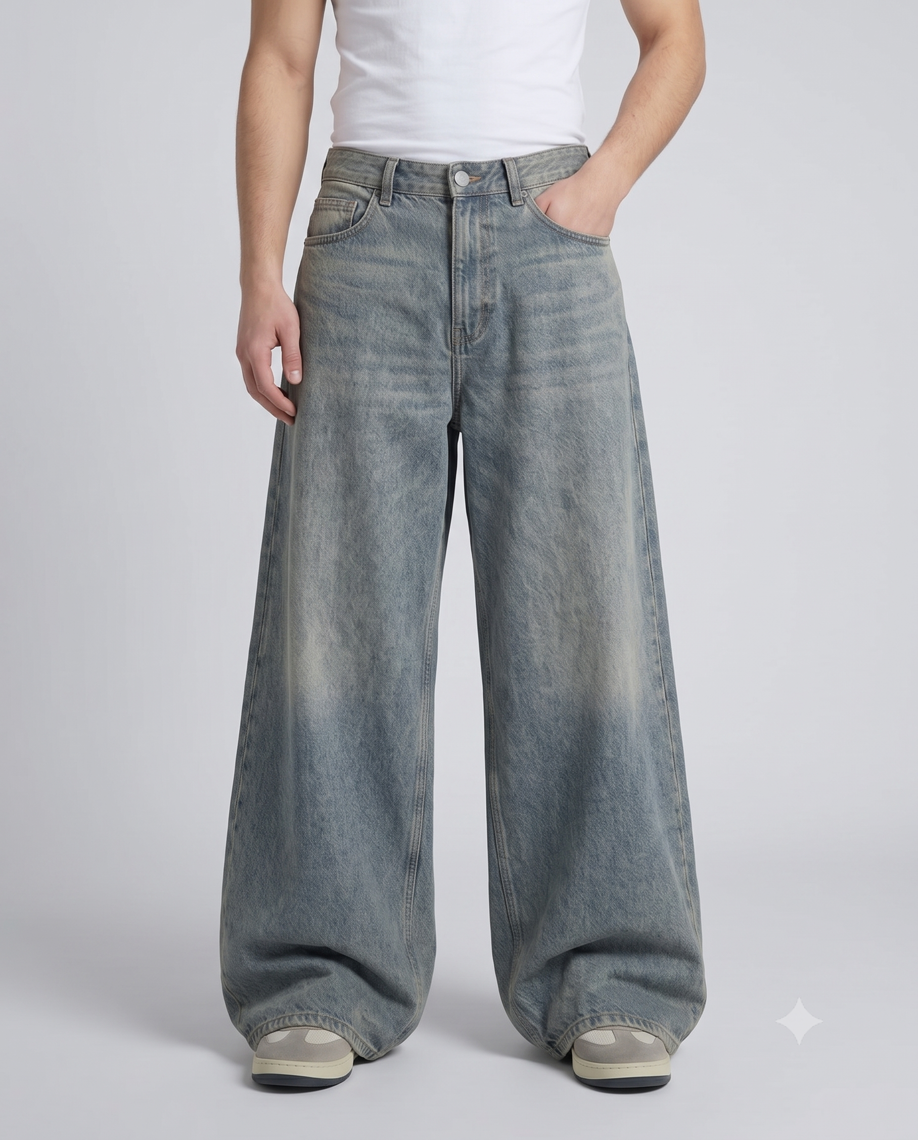 Big Easy Baggy Jeans — Flex Indigo — waist and pocket detail