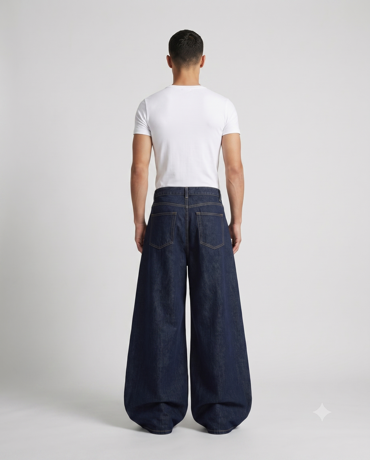 Cooper Jeans — Night Wash on model — back view