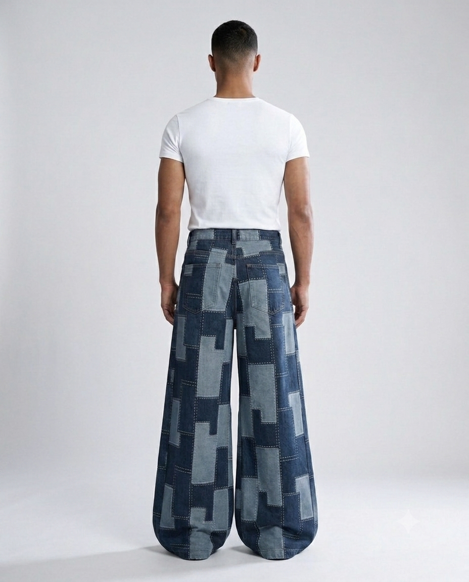Boulevard Jeans — Pixel Fade on model — back view