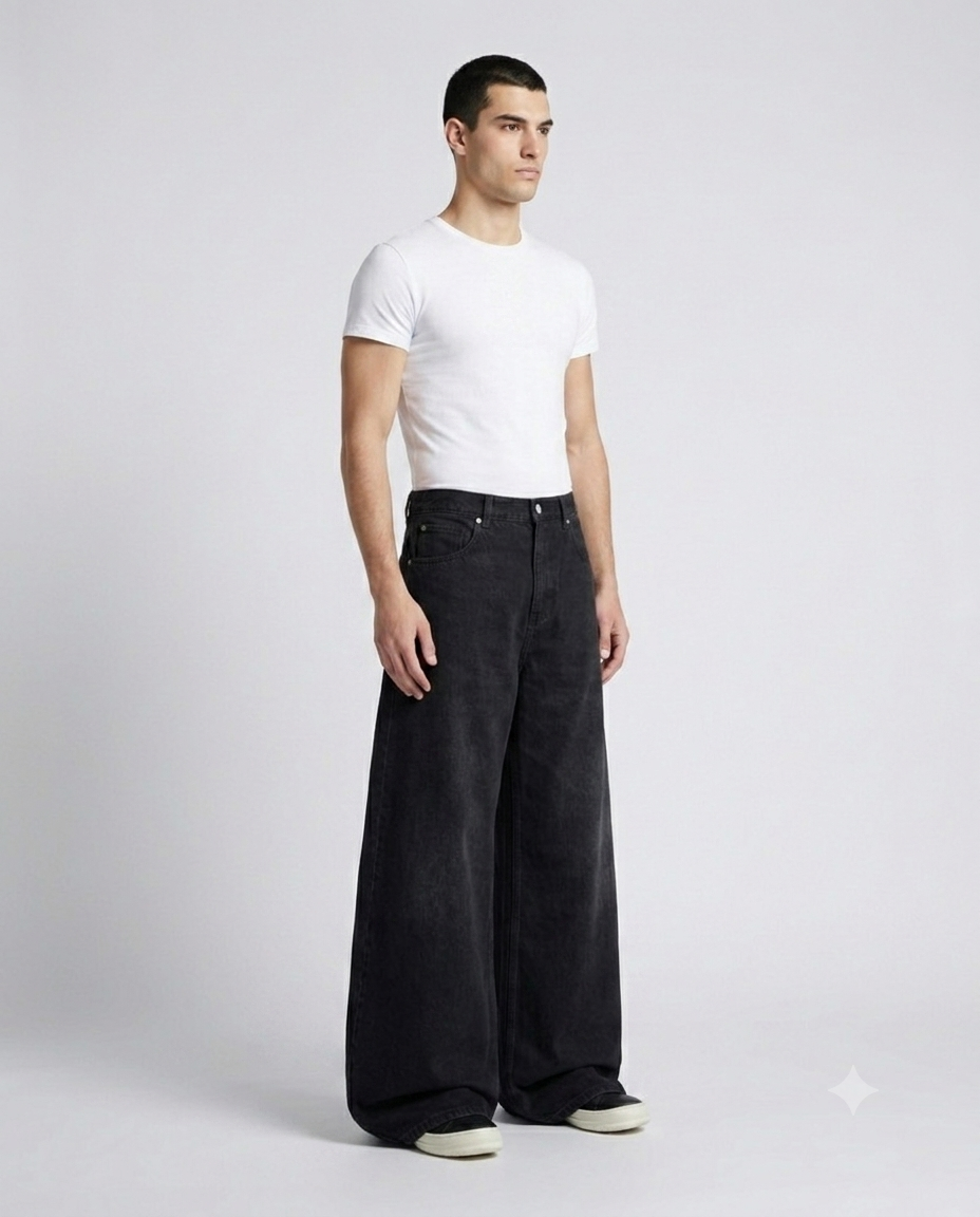 Slack Jeans — Totem Clay on model — three-quarter view