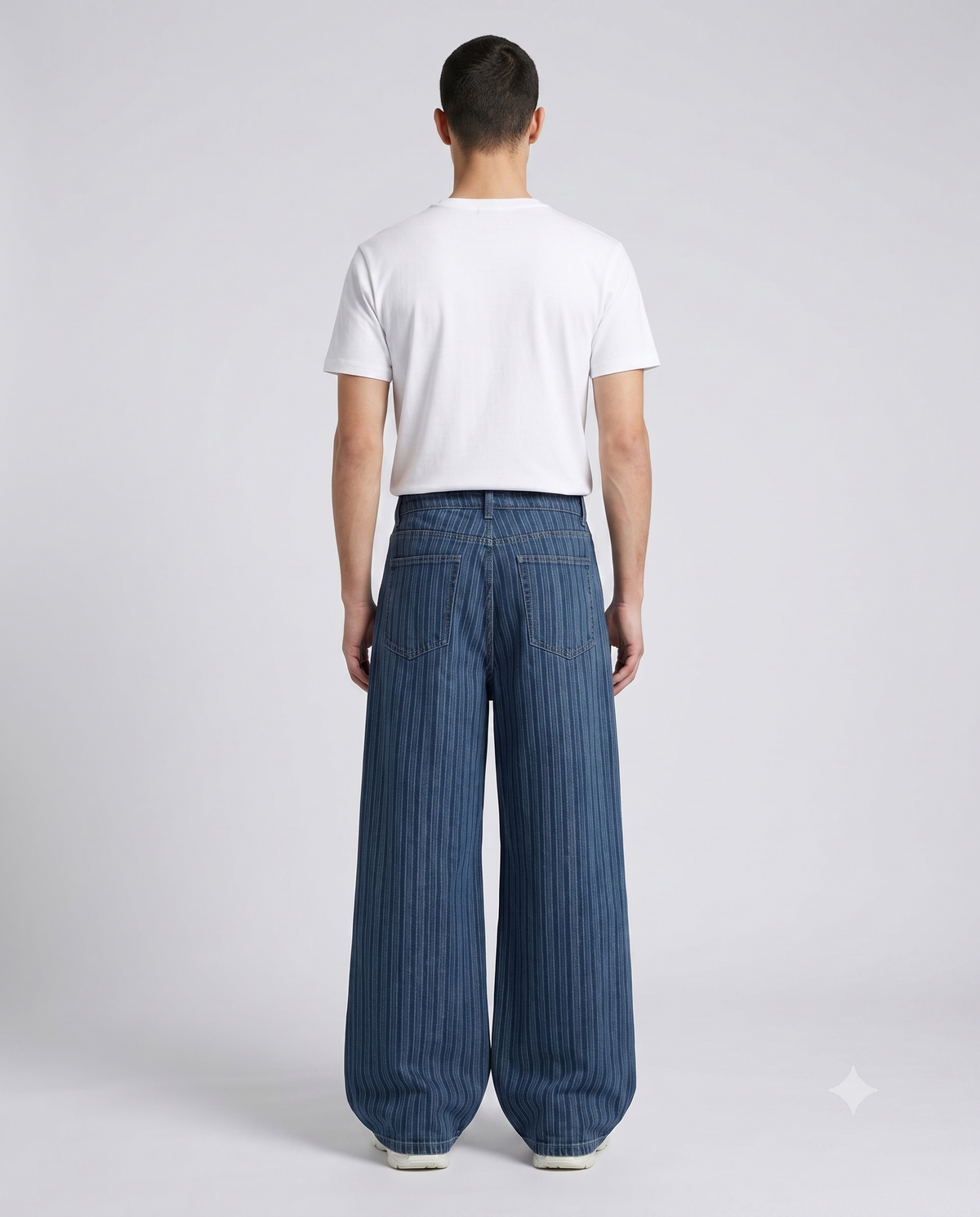Big Easy Jeans Patchwork Night on model — three-quarter view