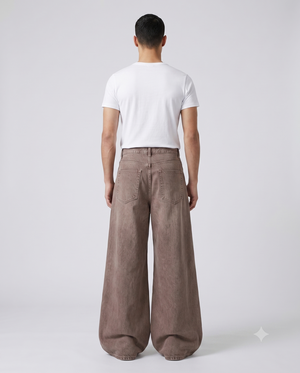 Maxout Jeans Timber Brown on model — back view