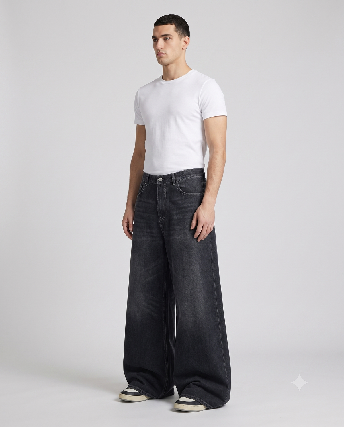 Easy Jeans Tide Stripe on model — back view