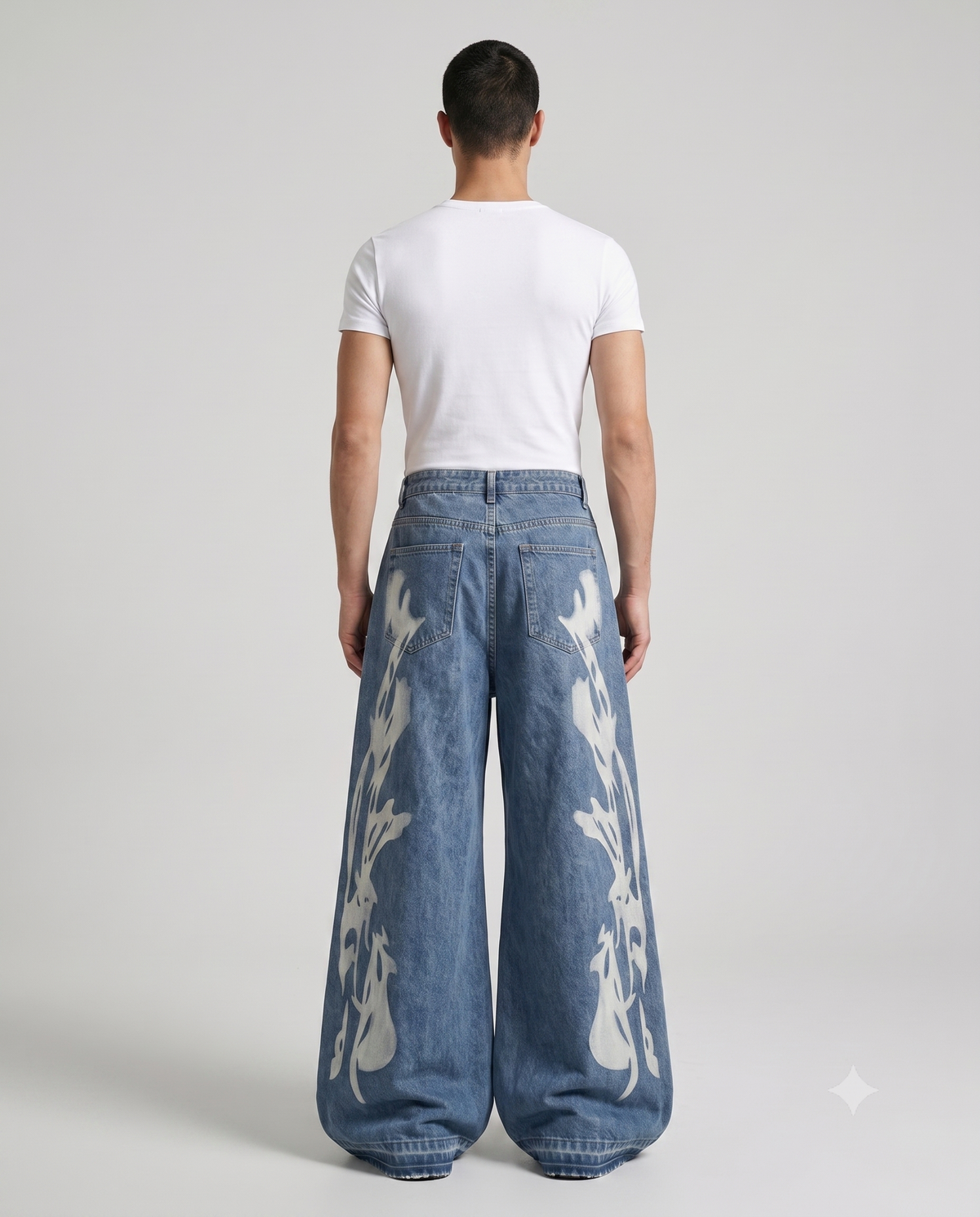 Session Jeans Static Fade on model — back view