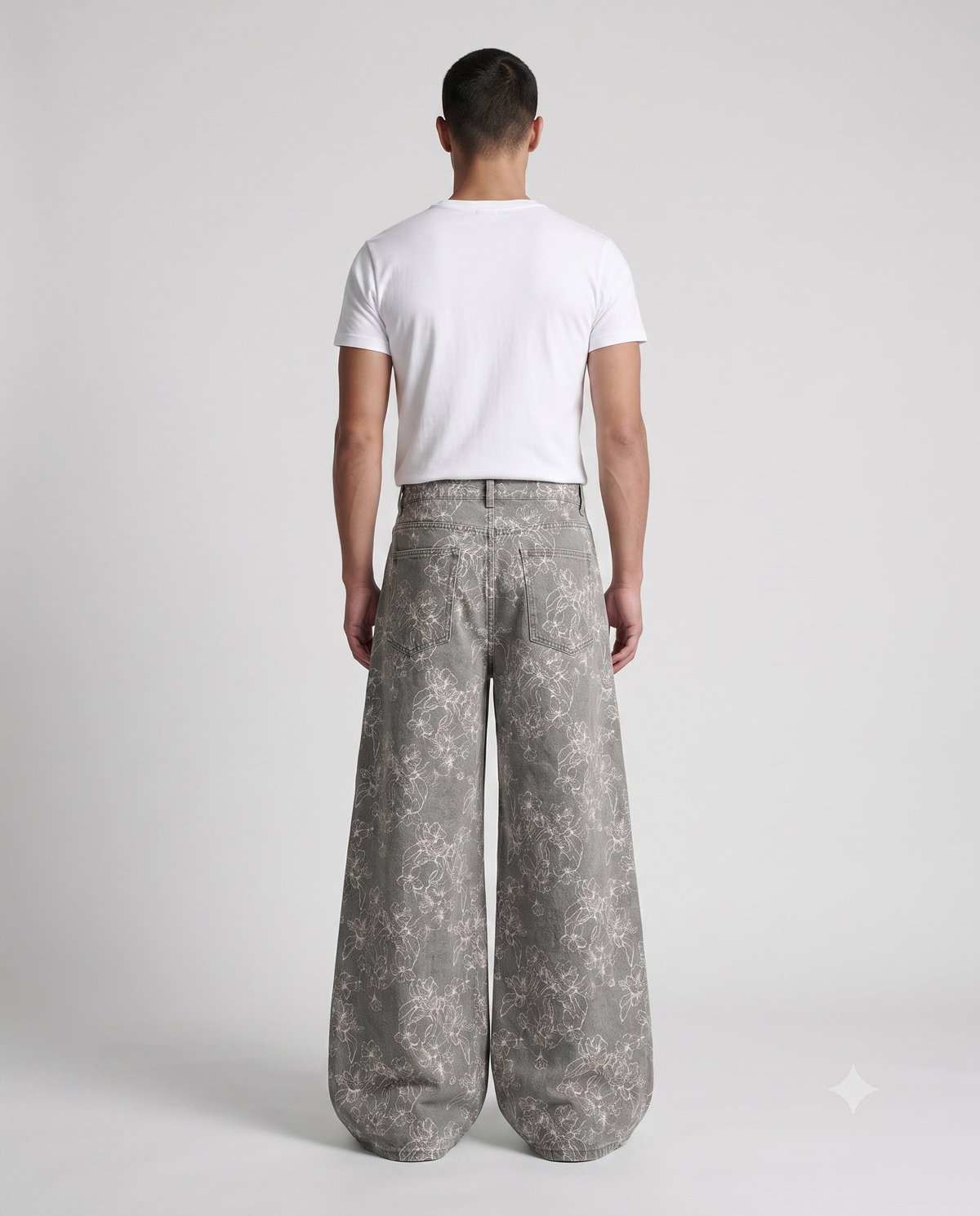 Easy Jeans — Garden Weave on model — back view
