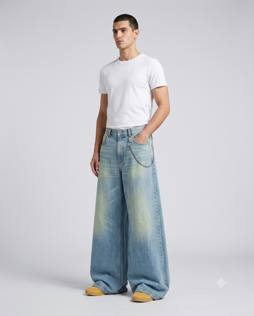 Cooper Jeans — Arc Wash on model — three-quarter view