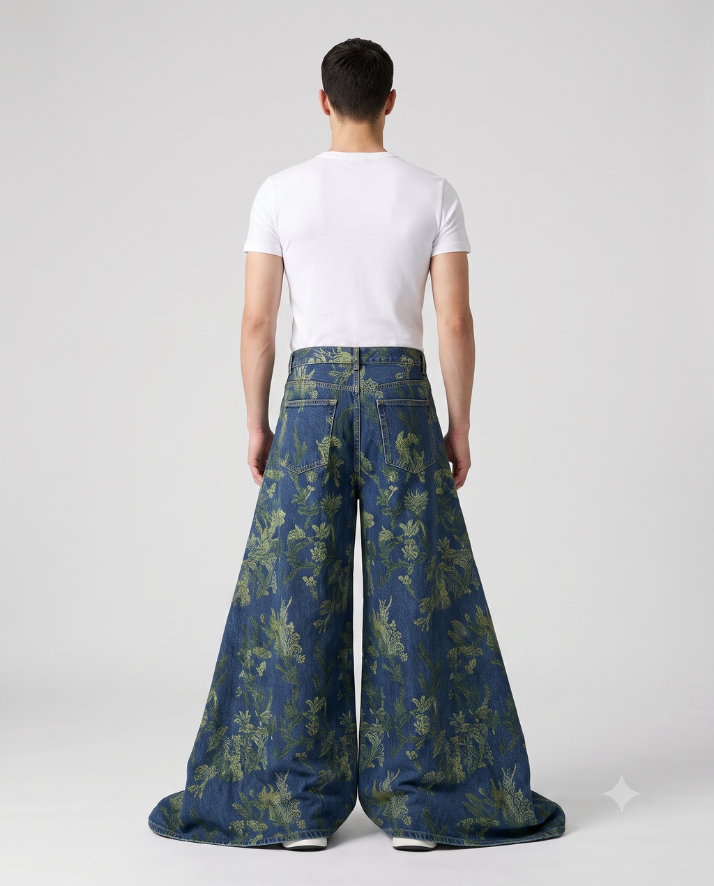Slack Jeans — Meadow Weave on model — back view