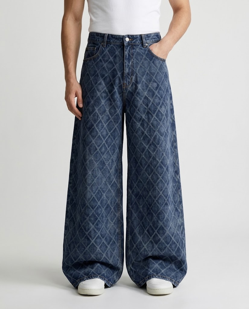 Boulevard Jeans — Diamond Blue on model — waist and pocket detail