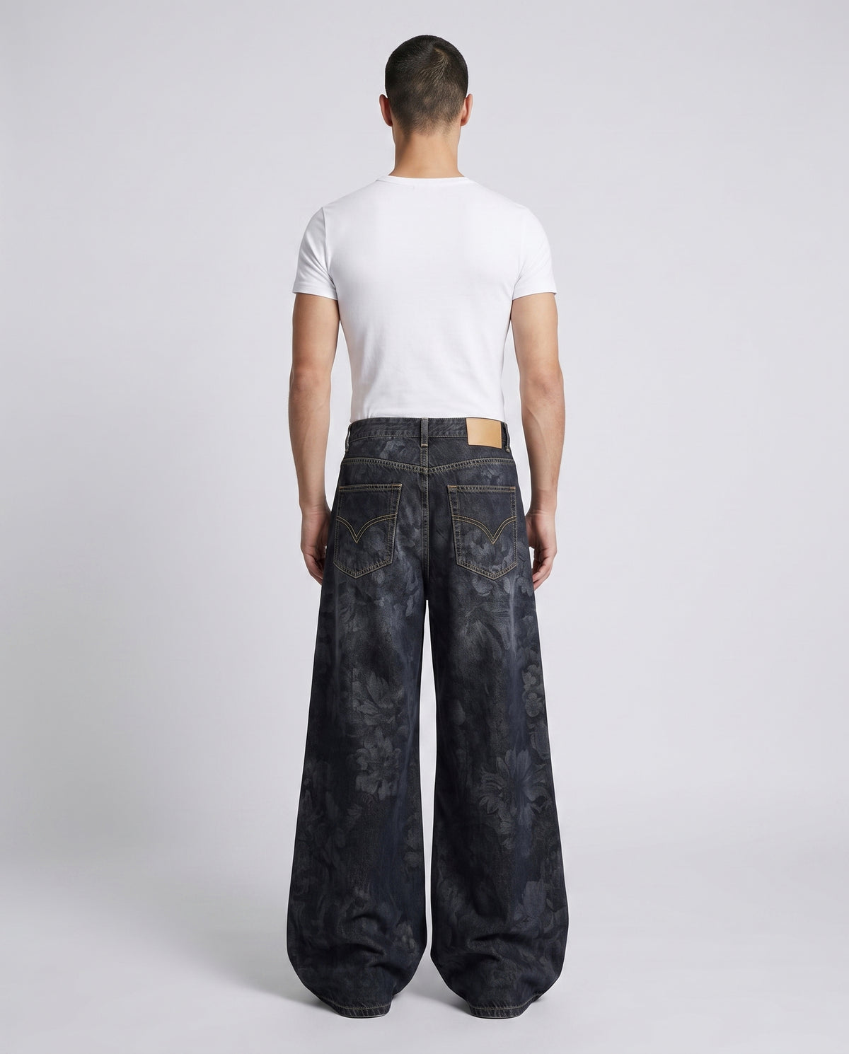 Big Easy Jeans Night Bloom on model — back view