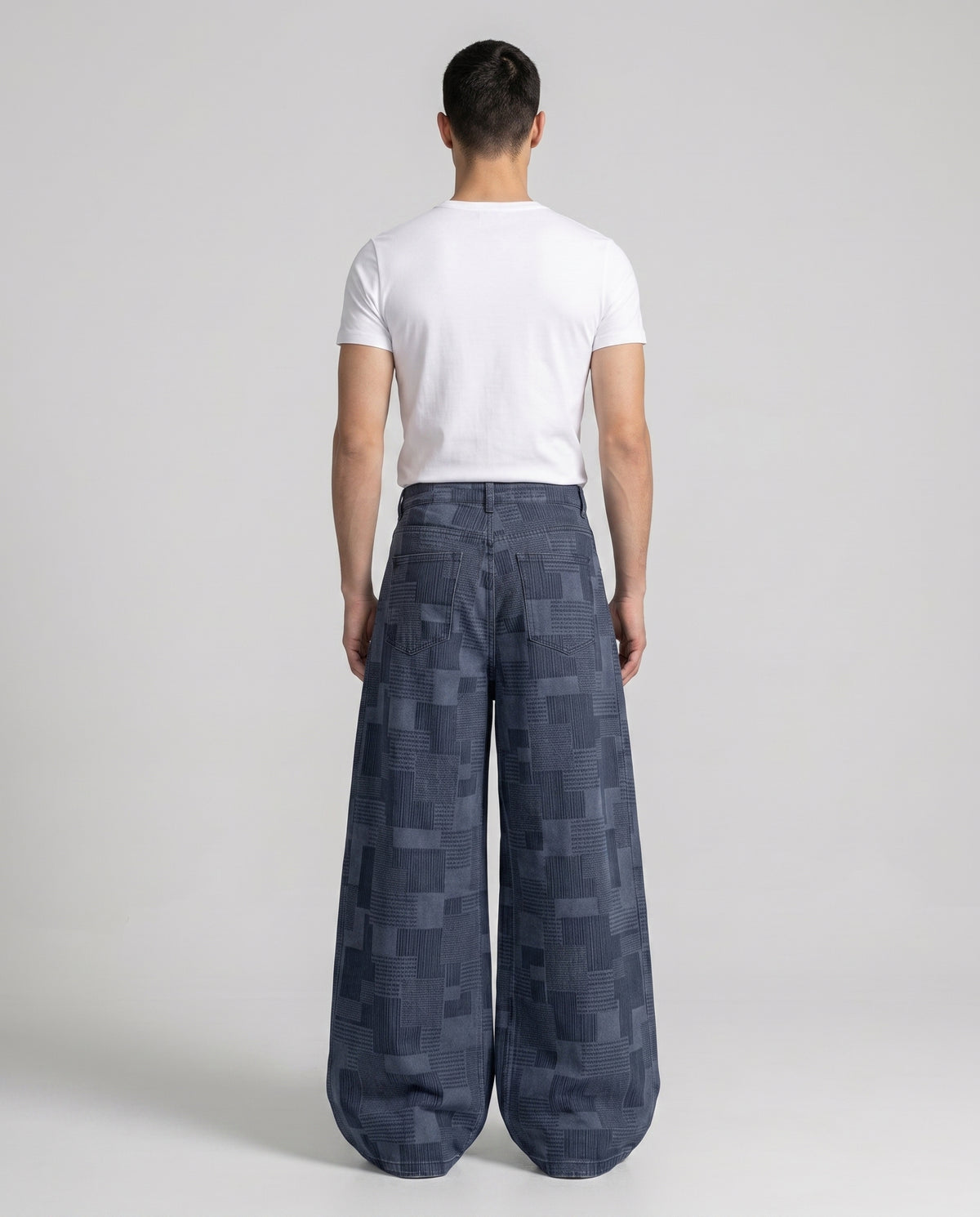 Boulevard Jeans — Block Print on model — back view