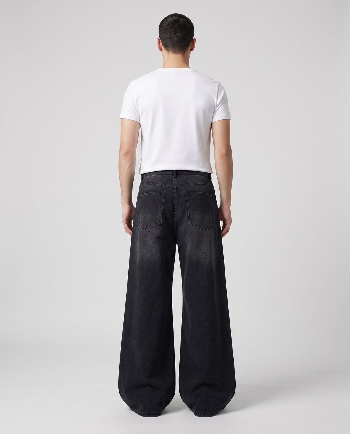 Easy Jeans — Soft Black on model — back view