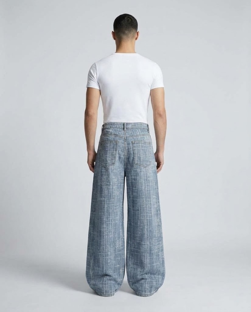 Maxout Jeans — Air Weave on model — back view