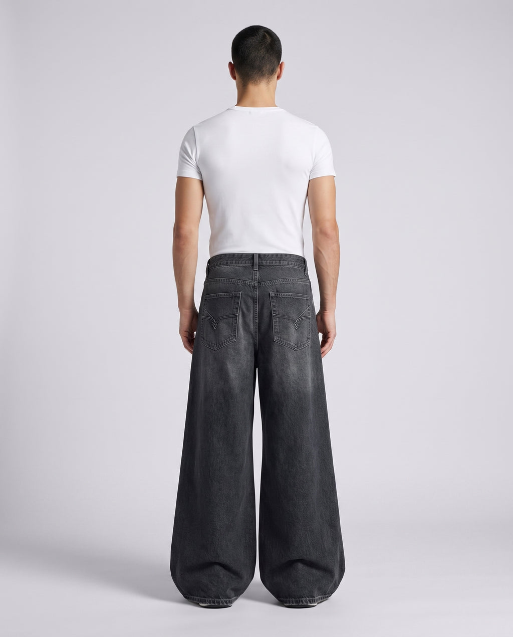 Big Easy Embroidered Jeans — Wing Wash on model — back view