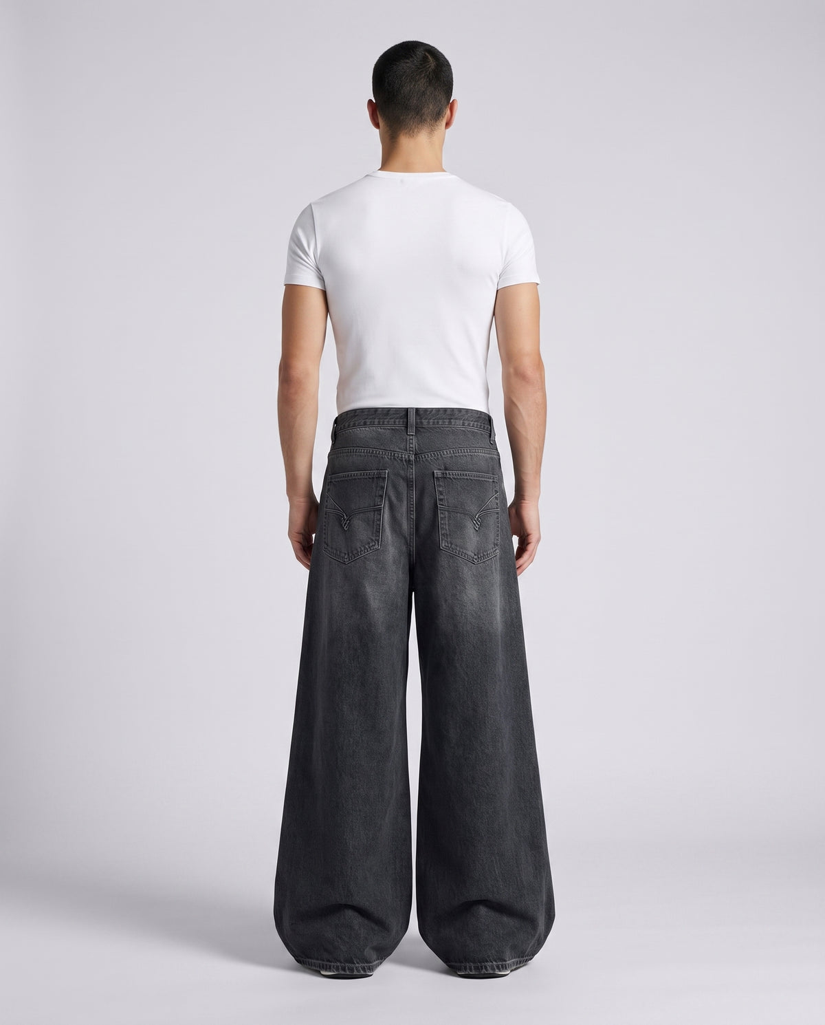 Big Easy Embroidered Jeans — Wing Wash on model — back view