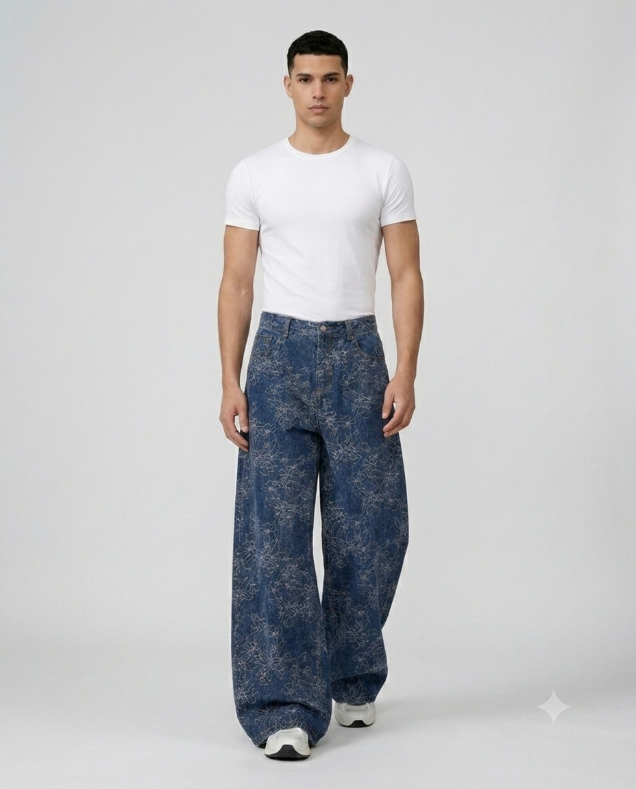 Maxout Jeans — Split Night on model — back view
