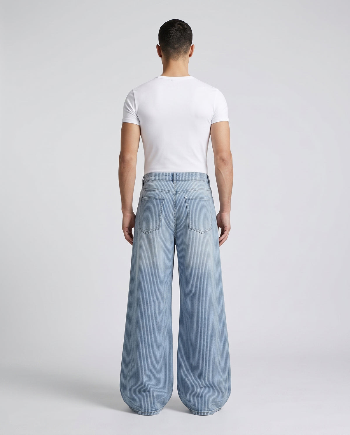 Boulevard Jeans — Rail Stripe on model — /sessions/brave-exciting-hopper/mnt/Downloads/hartford_staging/8091134394470_back.jpg