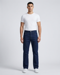 Anchor straight jeans in dark indigo on model