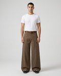 Boulevard Jeans — Chalk Stripe on model — mega baggy fit covering sneakers