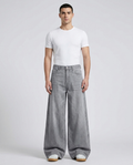 Easy Jeans Summer Slate on model — mega baggy fit covering sneakers